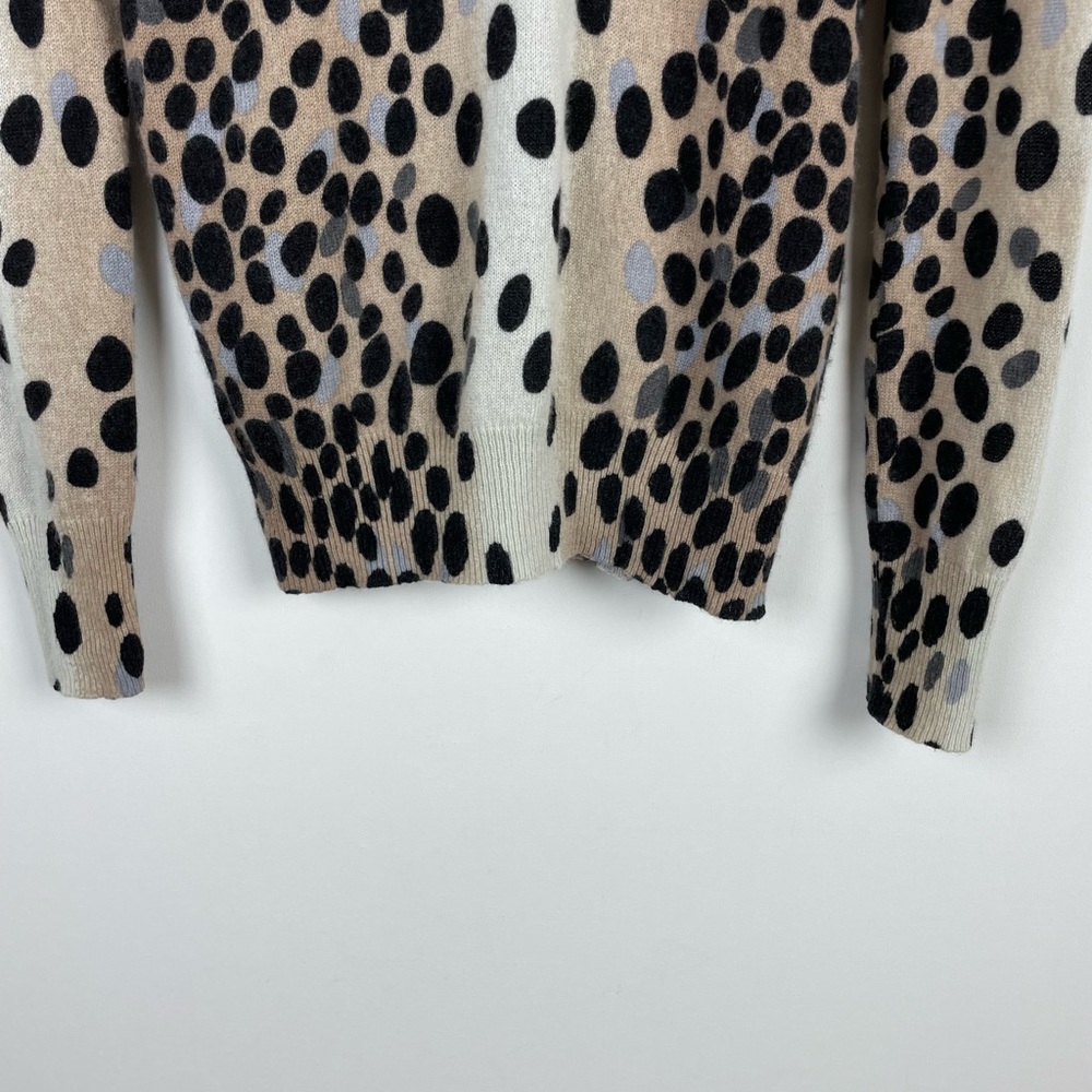 Equipment Femme Tan Black Cashmere Animal Print Long Sleeve Sweater Size XS - Picture 4 of 9